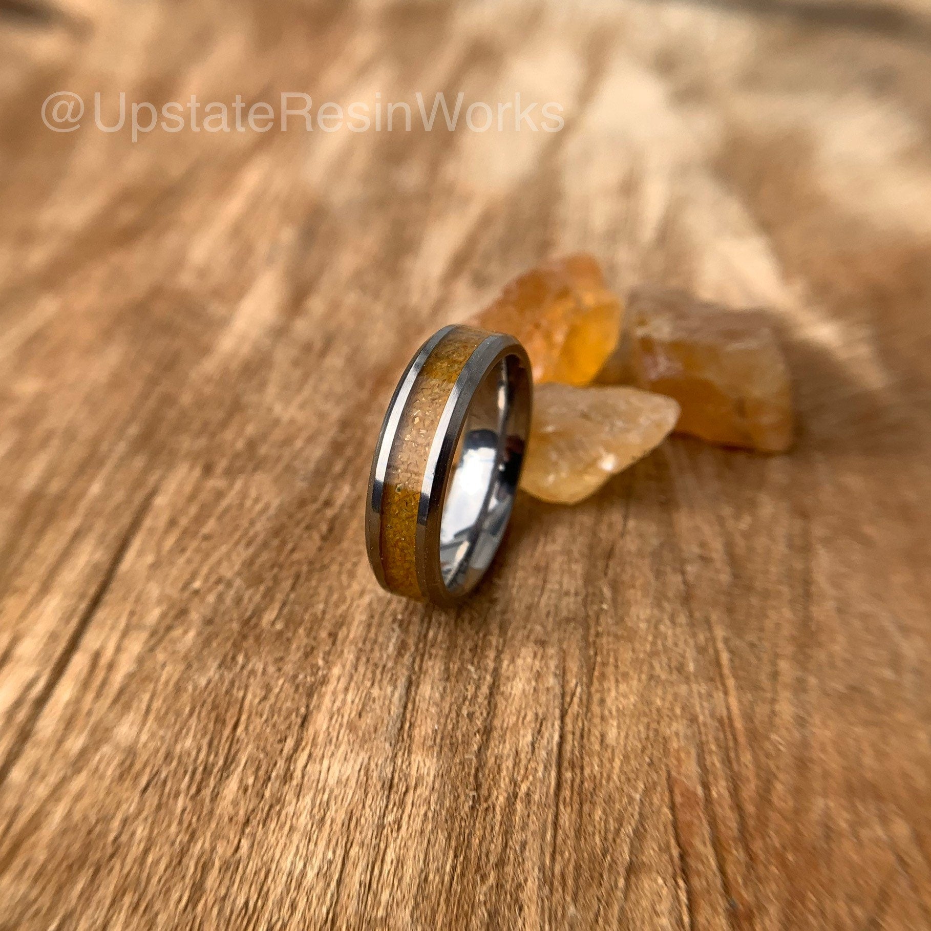 Genuine Citrine ring, Citrine band, crystal, mens citrine ring