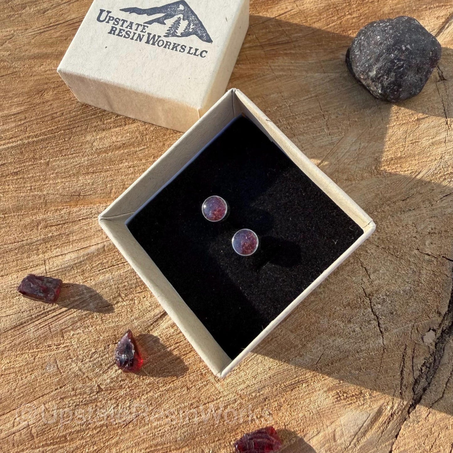 Real Garnet earrings, Garnet studs, Garnet stud earrings, Garnet earring, cute stud earring, everyday Earrings, Garnet Bridesmaid Gift, 5mm