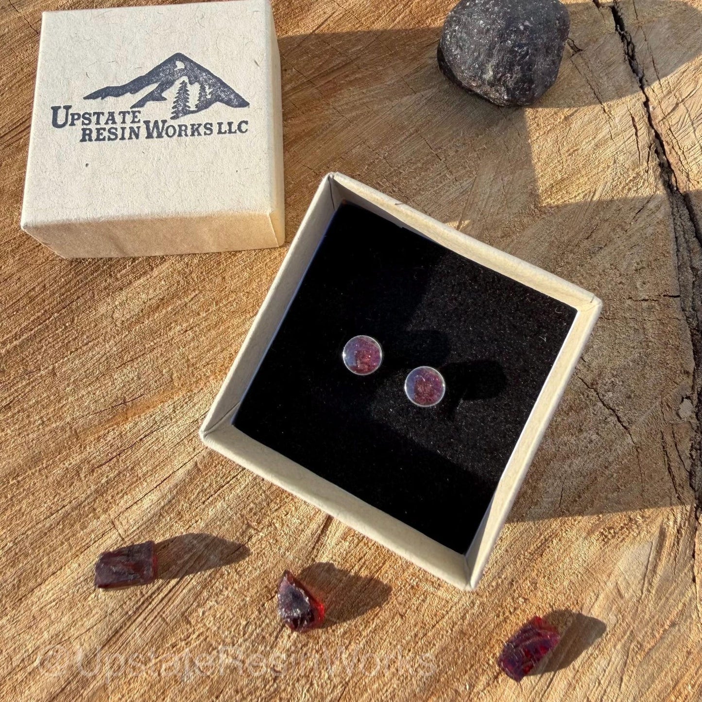 Real Garnet earrings, Garnet studs, Garnet stud earrings, Garnet earring, cute stud earring, everyday Earrings, Garnet Bridesmaid Gift, 5mm