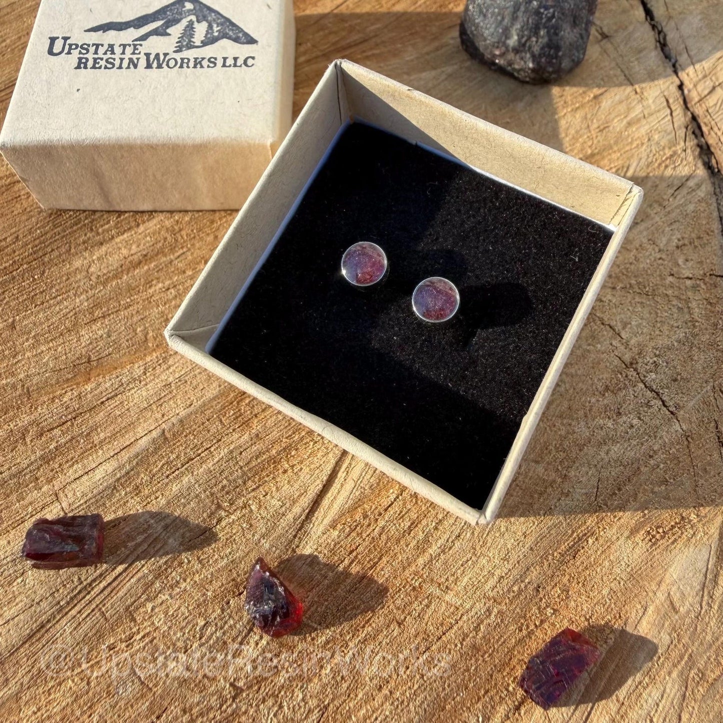 Real Garnet earrings, Garnet studs, Garnet stud earrings, Garnet earring, cute stud earring, everyday Earrings, Garnet Bridesmaid Gift, 5mm