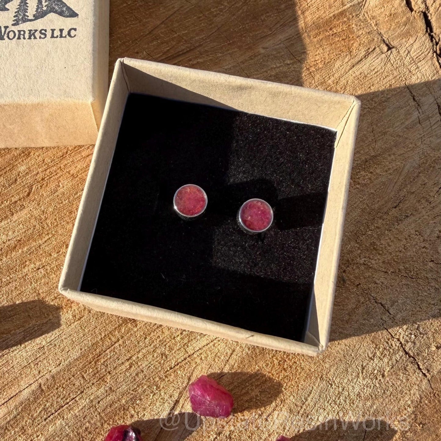 Real Ruby earrings, Ruby studs, Ruby stud earrings, Ruby earring, cute stud earring, everyday Earrings, July Birthstone, Bridesmaid Gift 5mm