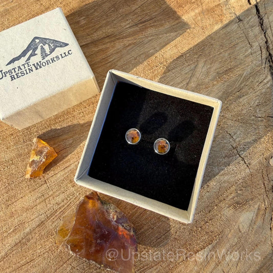 Real Amber earrings, Amber studs, Amber stud earrings, Amber earring, cute stud earring, Tiny Stud Earrings, Amber Bridesmaid Gift, 5mm