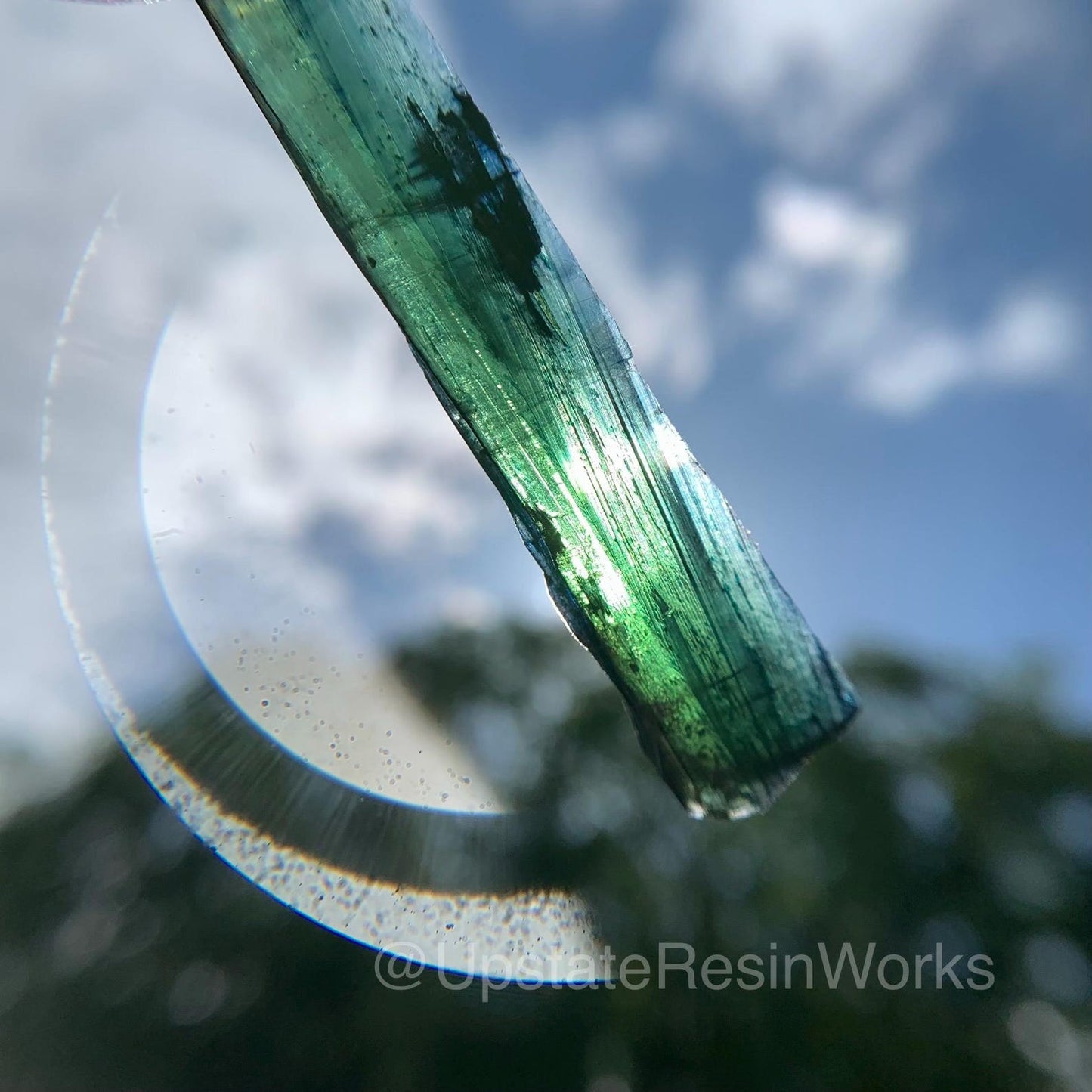 Genuine Vivianite Ring, Vivianite band, Whimsy Goth Ring, Whimsigoth Jewelry, Corpse Ring, crystal witchy ring, Womans or mens, Resin Ring
