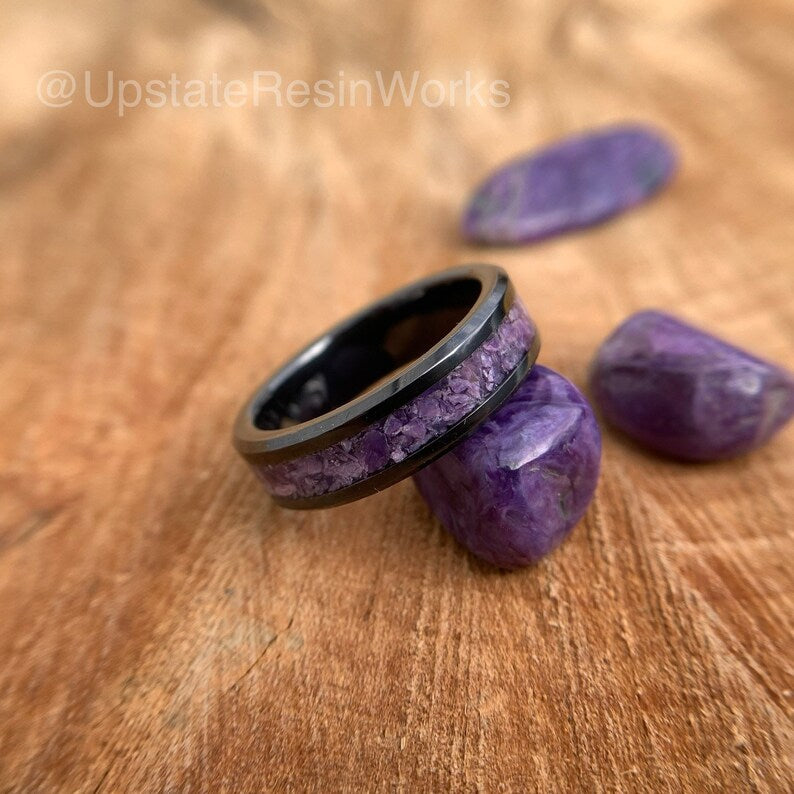 Mens hot sale rings purple