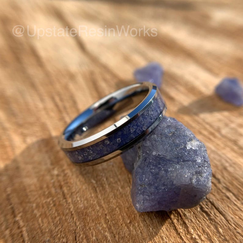 Real Tanzanite Band, Tanzanite and Diamond Band, Crystal Band, Tanzanite ring, birthstone Band, wedding Band, engagement Band, promise Band