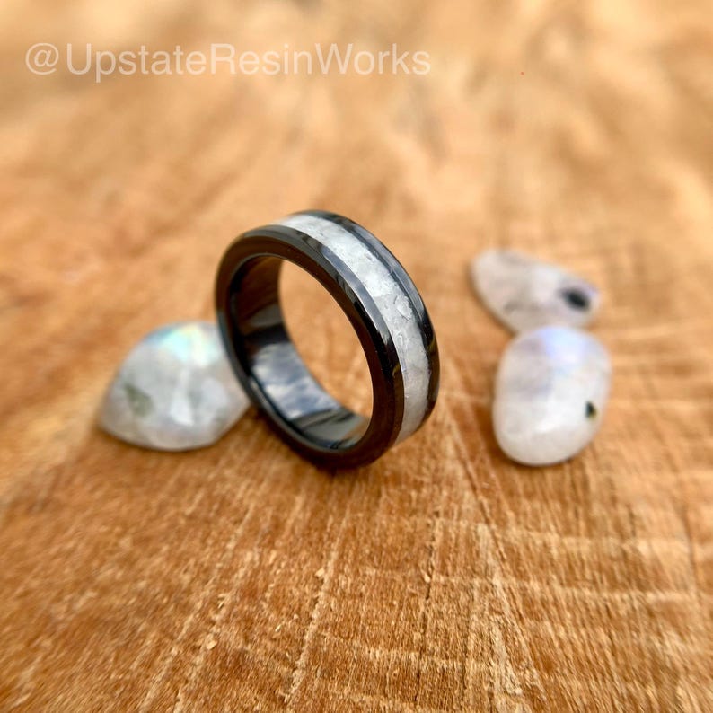 Genuine Moonstone ring, rainbow moonstone ring, birthstone ring, gemstone rings, mens ring, womans ring, wedding band, engagement ring