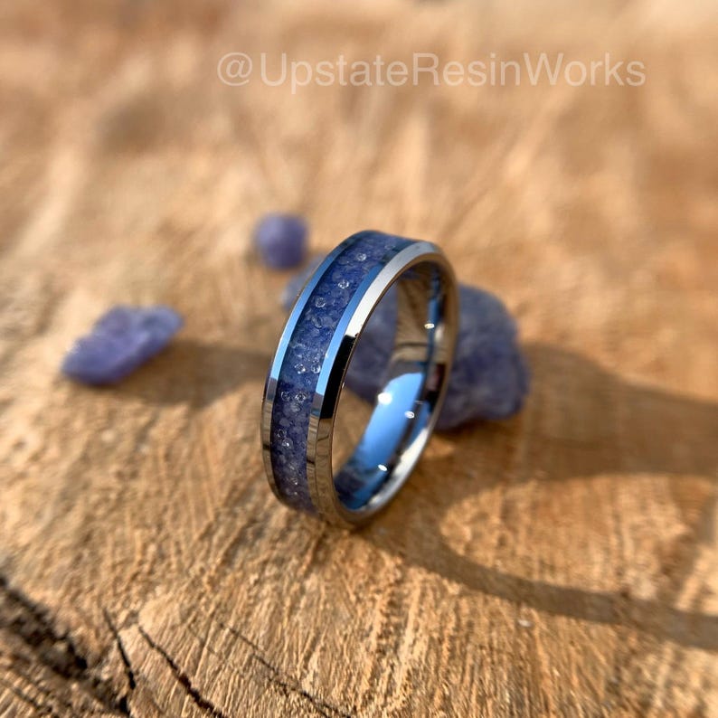 Real Tanzanite Band, Tanzanite and Diamond Band, Crystal Band, Tanzanite ring, birthstone Band, wedding Band, engagement Band, promise Band