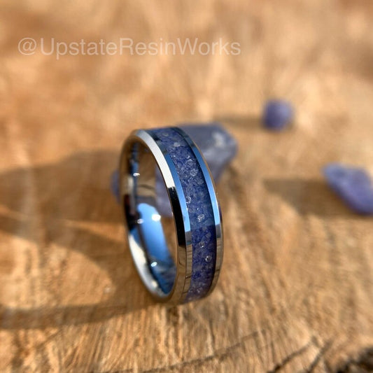 Real Tanzanite Band, Tanzanite and Diamond Band, Crystal Band, Tanzanite ring, birthstone Band, wedding Band, engagement Band, promise Band