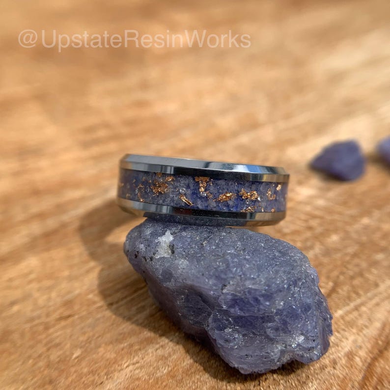 Real Tanzanite Band, Tanzanite Rose Gold and Diamond Band, Tanzanite ring, birthstone Band, wedding Band, engagement Band, promise Band