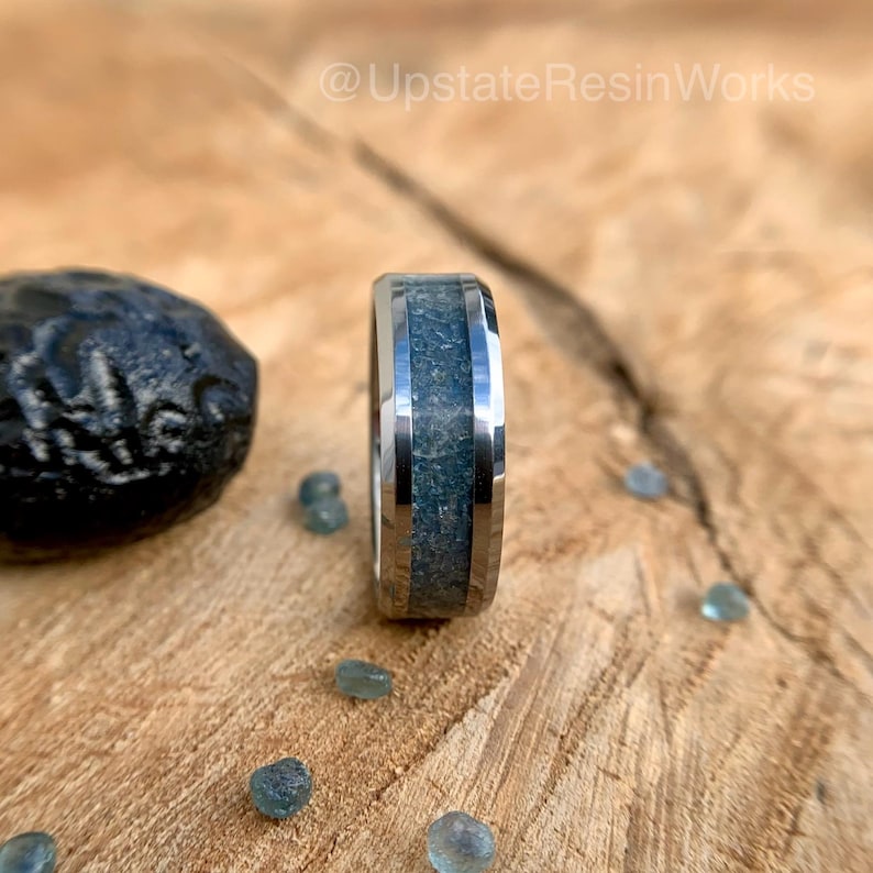 Genuine Montana Sapphire Ring, blue sapphire band, Montana sapphires, gemstone band, mens band, womans band, wedding ring, engagement band