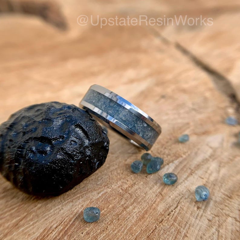 Genuine Montana Sapphire Ring, blue sapphire band, Montana sapphires, gemstone band, mens band, womans band, wedding ring, engagement band