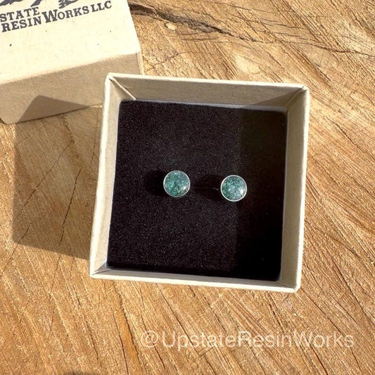 1/2 Carat Real Blue Diamond Earrings, Blue Diamond studs, Blue Diamond stud, Blue Diamond earring, cute stud earring, Bridesmaid Gift