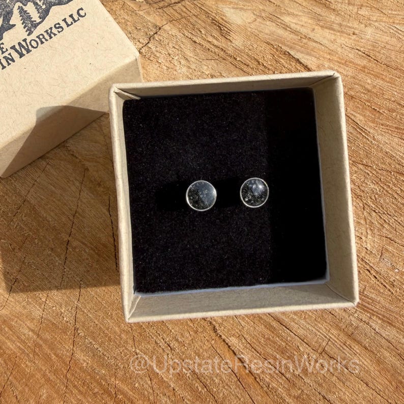 1/2 Carat Real Black Diamond Earrings, Black Diamond studs, Black Diamond stud, Black Diamond earring, cute stud earring, Bridesmaid Gift