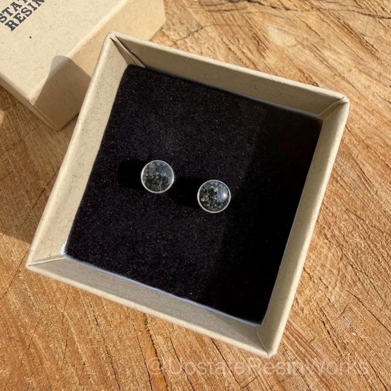 1/2 Carat Real Black Diamond Earrings, Black Diamond studs, Black Diamond stud, Black Diamond earring, cute stud earring, Bridesmaid Gift