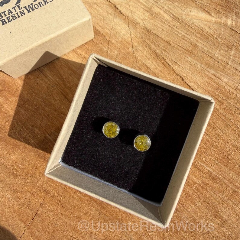 1/2 Carat Real Yellow Diamond Earrings, Yellow Diamond studs,Yellow Diamond earring, Yellow Diamond stud, cute stud earring Bridesmaid Gift