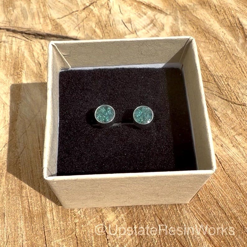1/2 Carat Real Blue Diamond Earrings, Blue Diamond studs, Blue Diamond stud, Blue Diamond earring, cute stud earring, Bridesmaid Gift