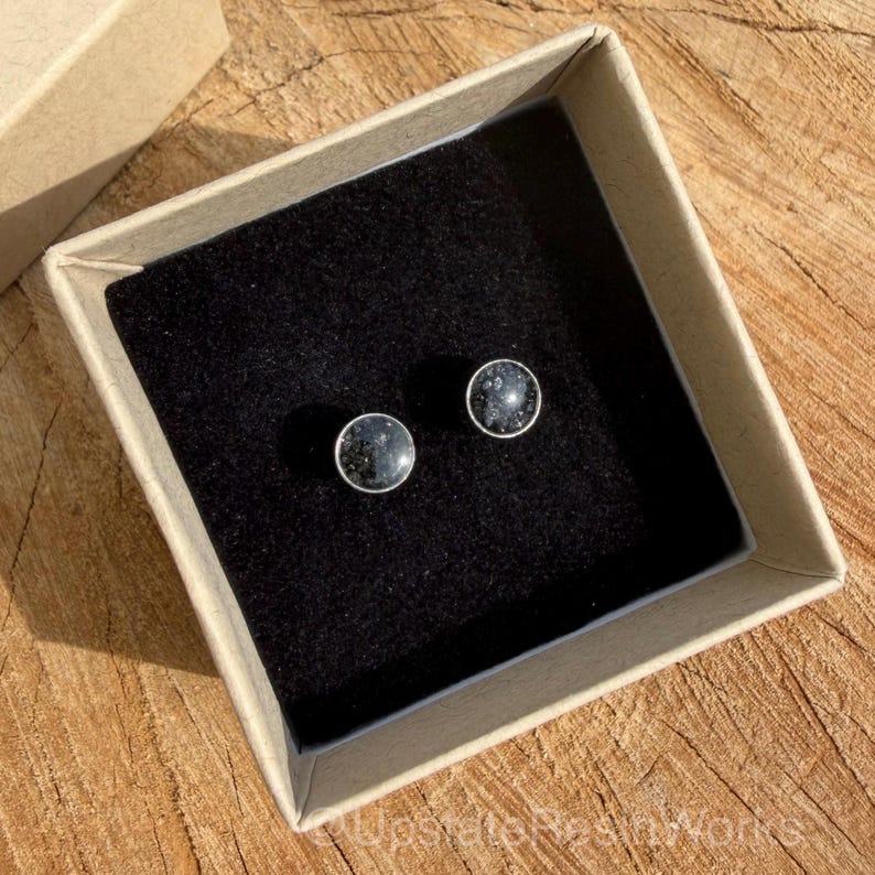 1/2 Carat Real Black Diamond Earrings, Black Diamond studs, Black Diamond stud, Black Diamond earring, cute stud earring, Bridesmaid Gift