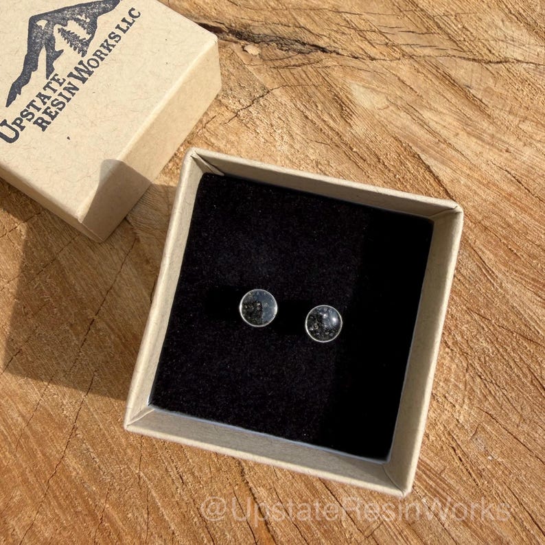 1/2 Carat Real Black Diamond Earrings, Black Diamond studs, Black Diamond stud, Black Diamond earring, cute stud earring, Bridesmaid Gift