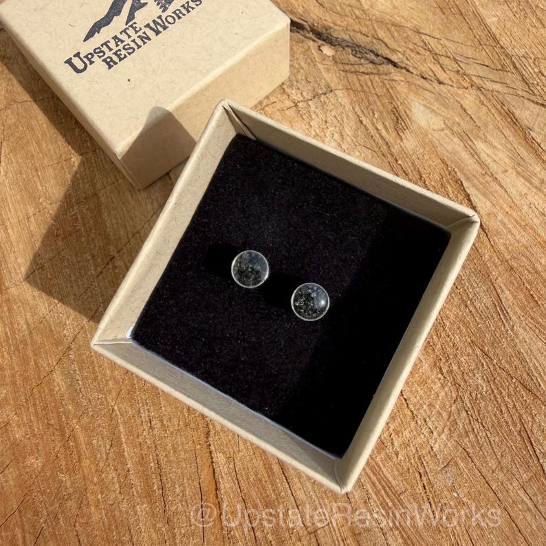 1/2 Carat Real Black Diamond Earrings, Black Diamond studs, Black Diamond stud, Black Diamond earring, cute stud earring, Bridesmaid Gift