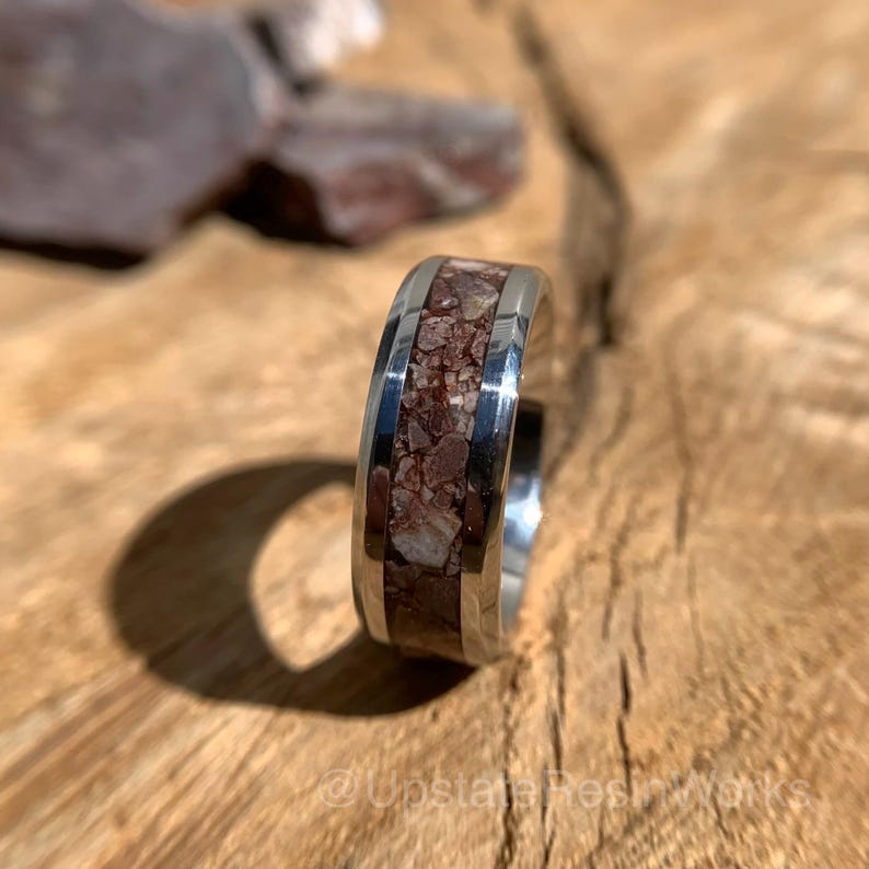 Real Wild Horse Magnesite Ring, Wild Horse Band, Titanium band, custom band, mens band, womans band, wedding band, engagement band