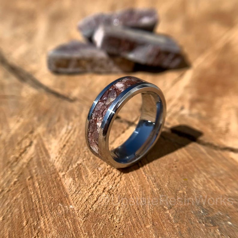 Real Wild Horse Magnesite Ring, Wild Horse Band, Titanium band, custom band, mens band, womans band, wedding band, engagement band