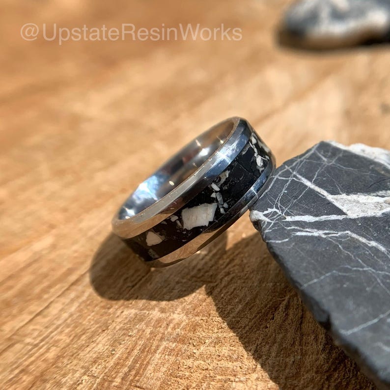 Real White buffalo band, White buffalo ring, Turquoise band, Dolomite band, Woman or mens band, Wedding band, matching band, engagement band