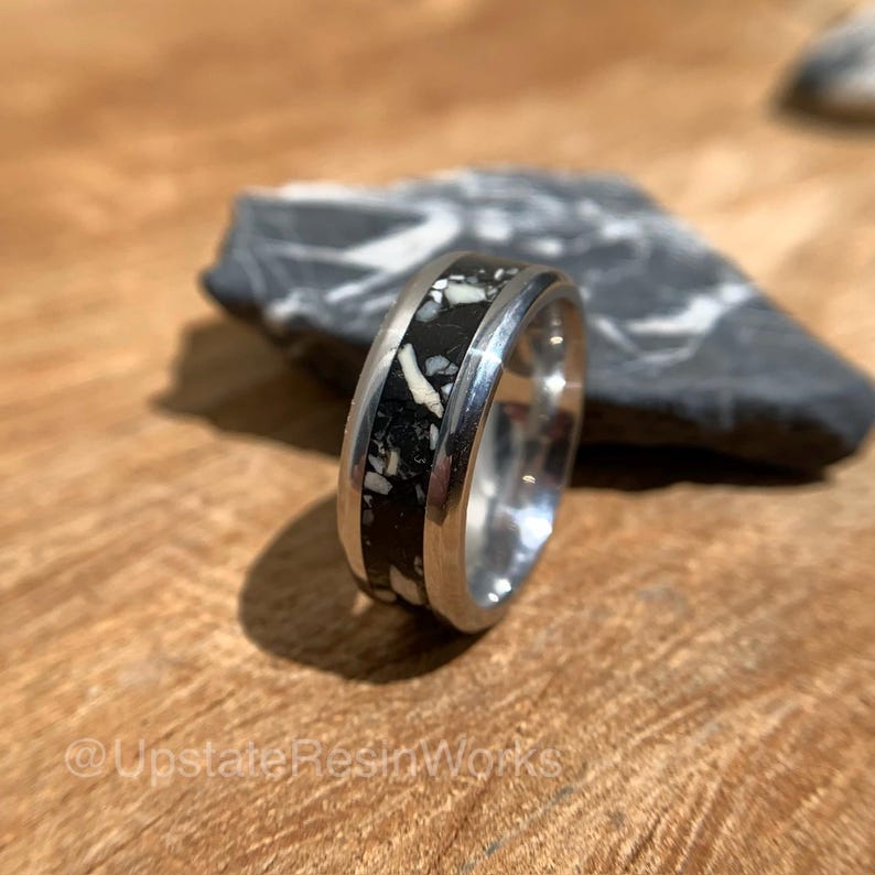 Real White buffalo band, White buffalo ring, Turquoise band, Dolomite band, Woman or mens band, Wedding band, matching band, engagement band