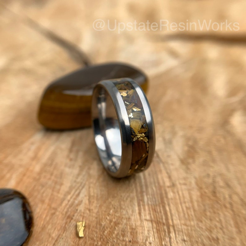 Genuine Tigers eye ring, Yukon Gold, Tiger's eye ring, Tigers eye band, gemstone ring, mens ring, womans ring, wedding ring, engagement ring