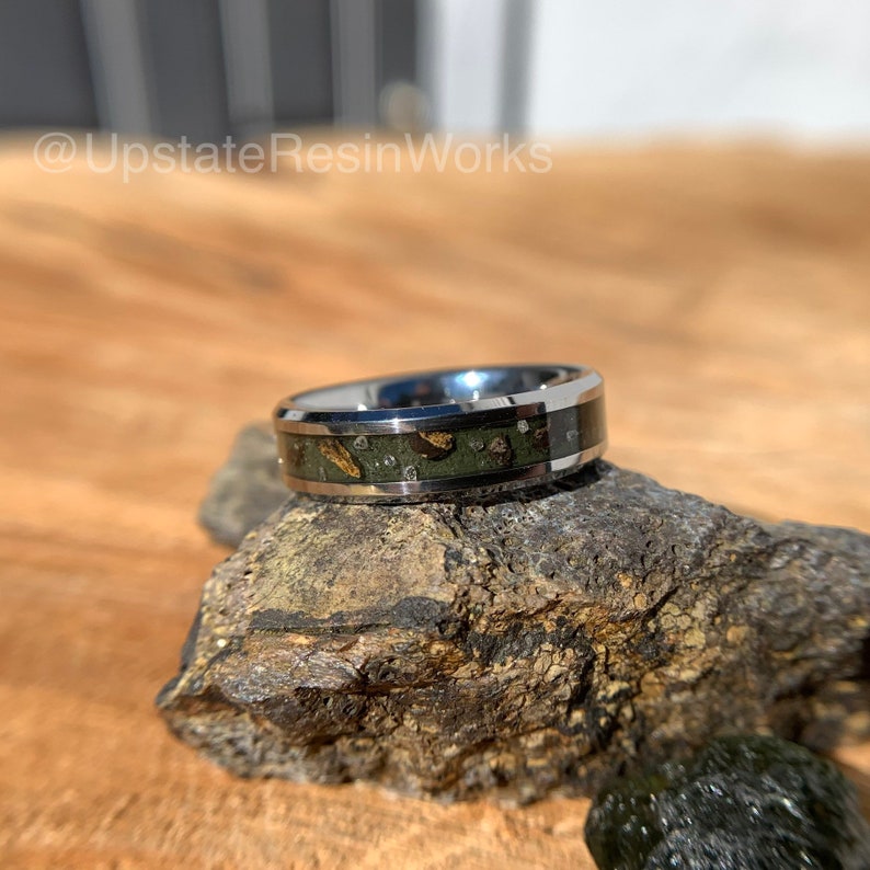 Mens on sale moldavite ring