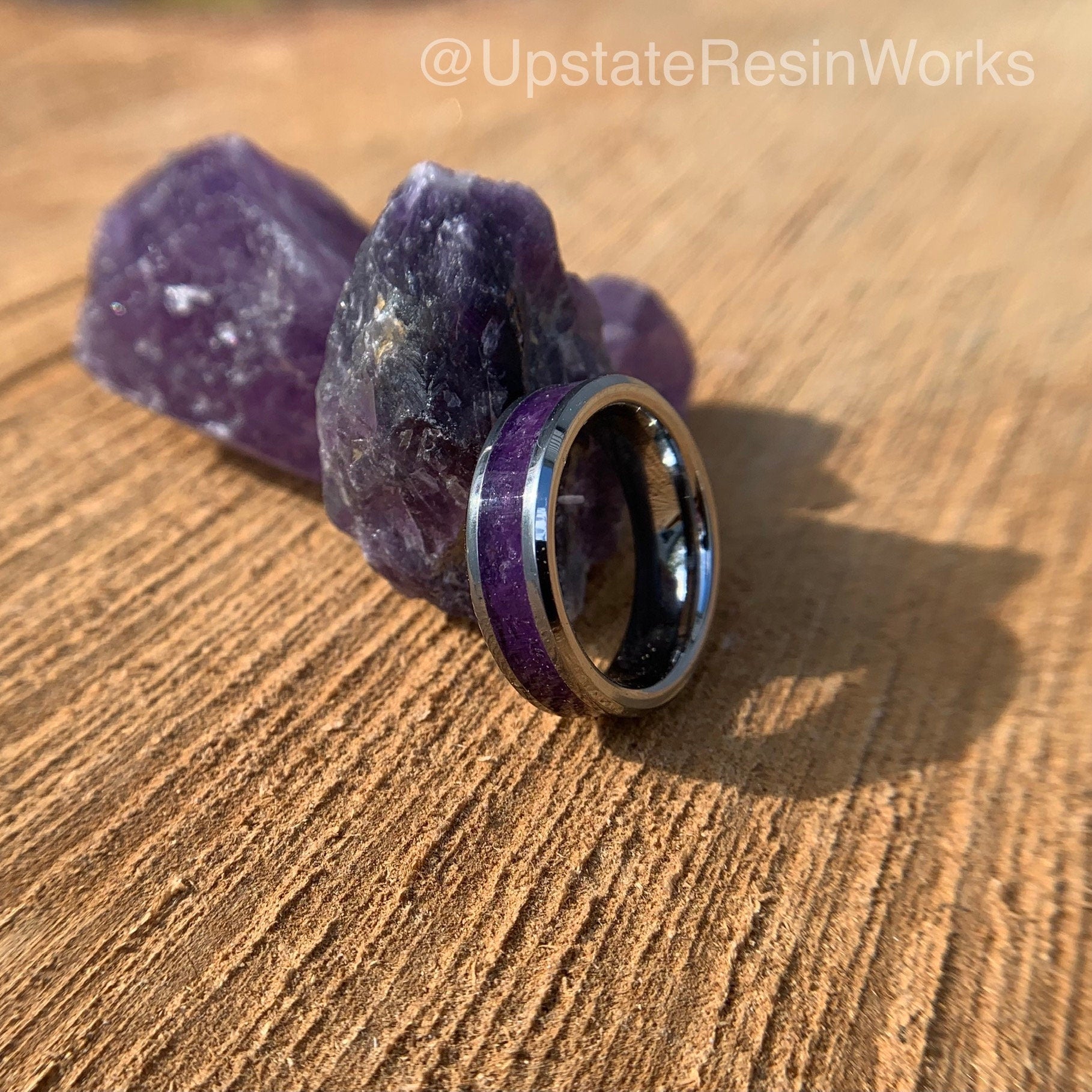 Titanium hot sale amethyst ring