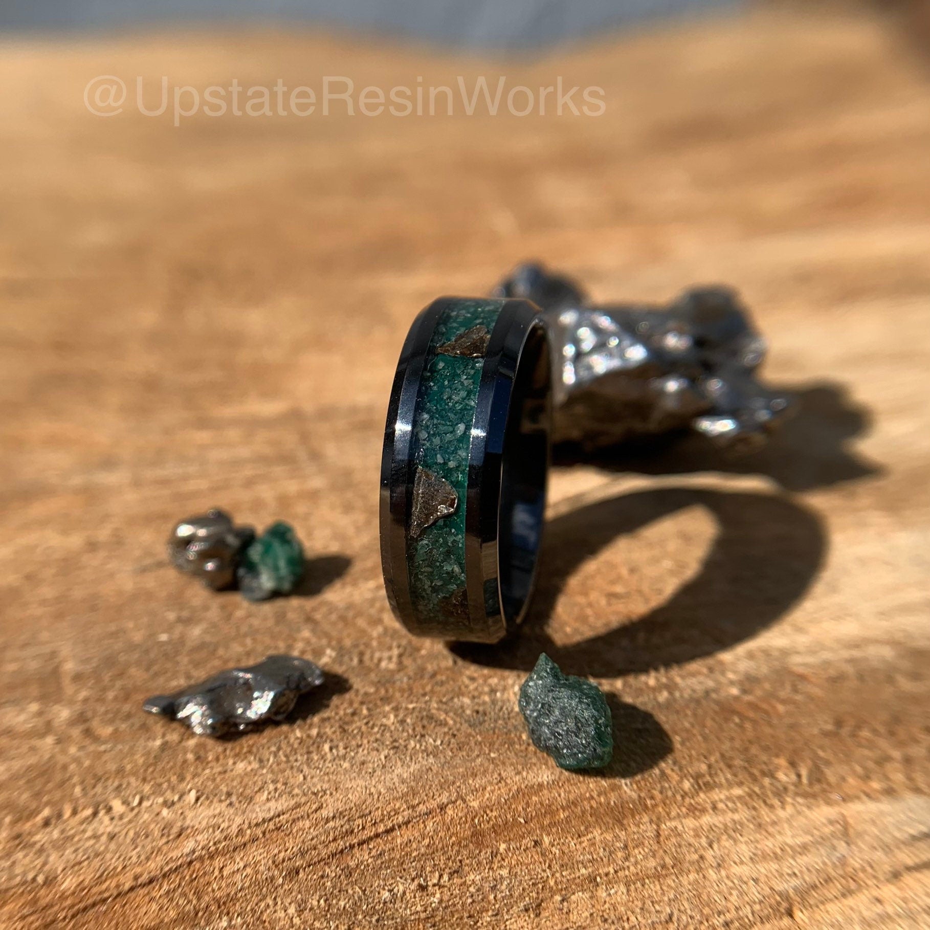 THE ORIGIN | Hammered Tungsten Ring & meteorite Ring | SagaBands – Saga  Bands