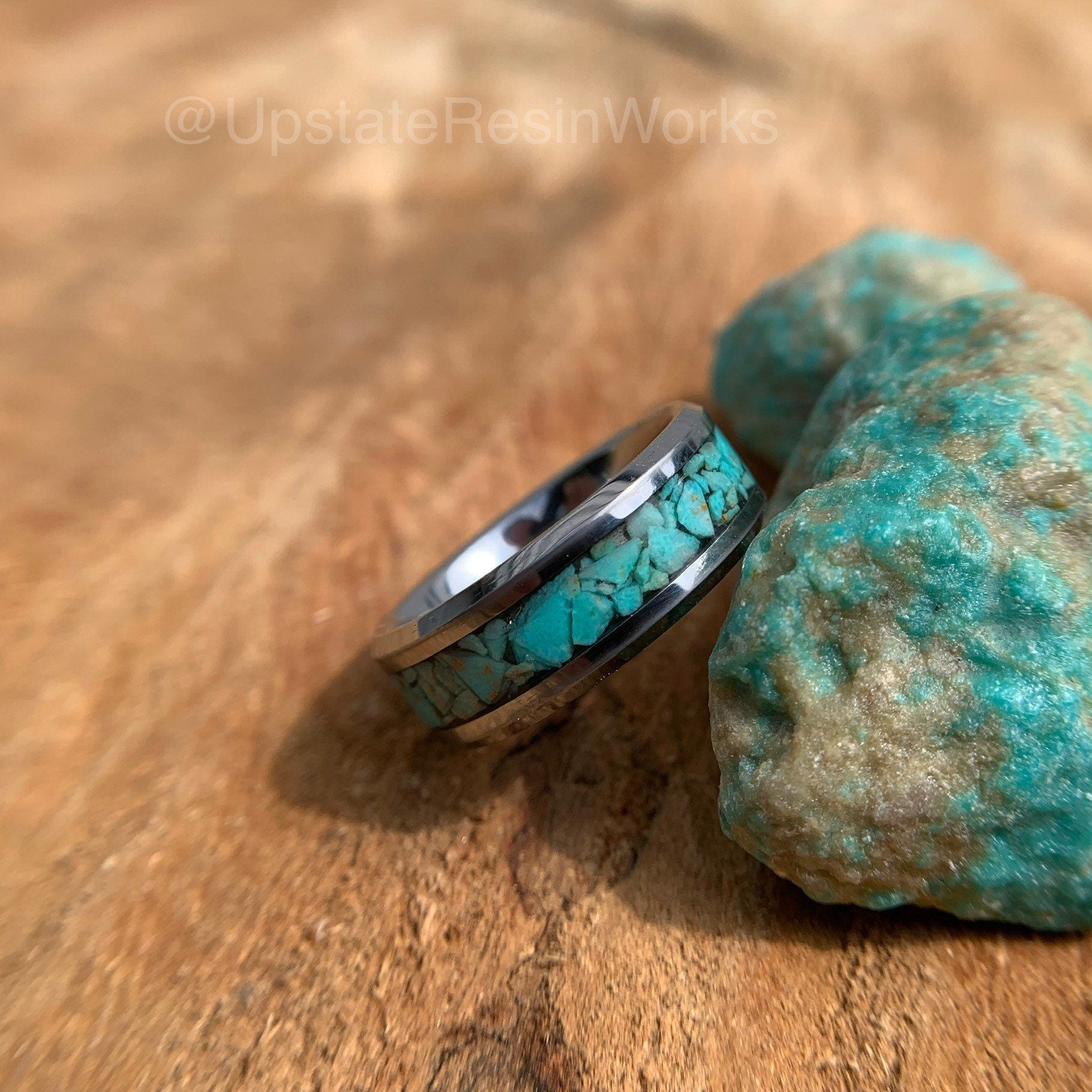 Genuine Turquoise ring, real turquoise, gemstone ring, mens ring