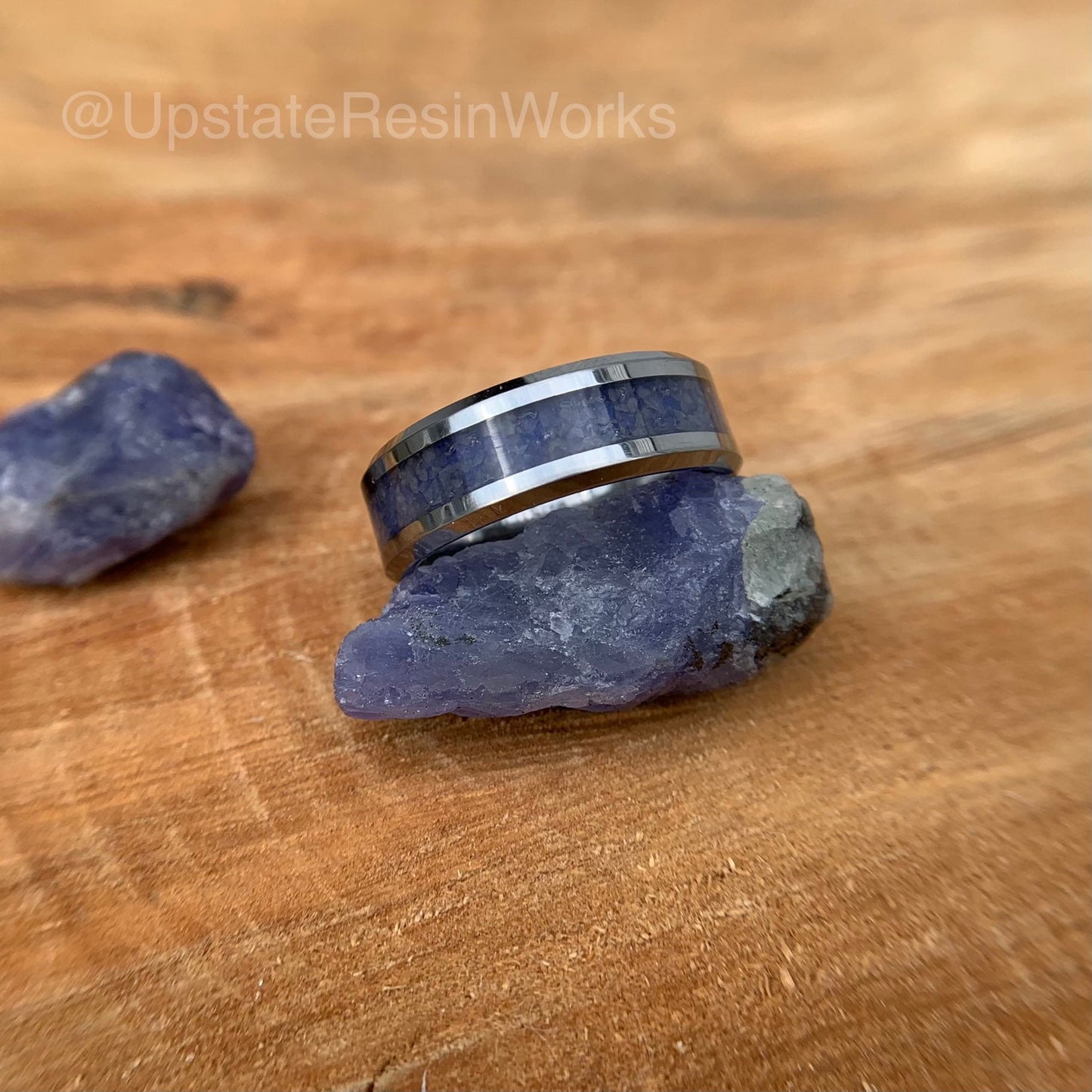 Genuine Tanzanite ring, Tanzanite band, Tanzanite, Tungsten band, gemstone rings, mens ring womans ring, wedding band, engagement ring