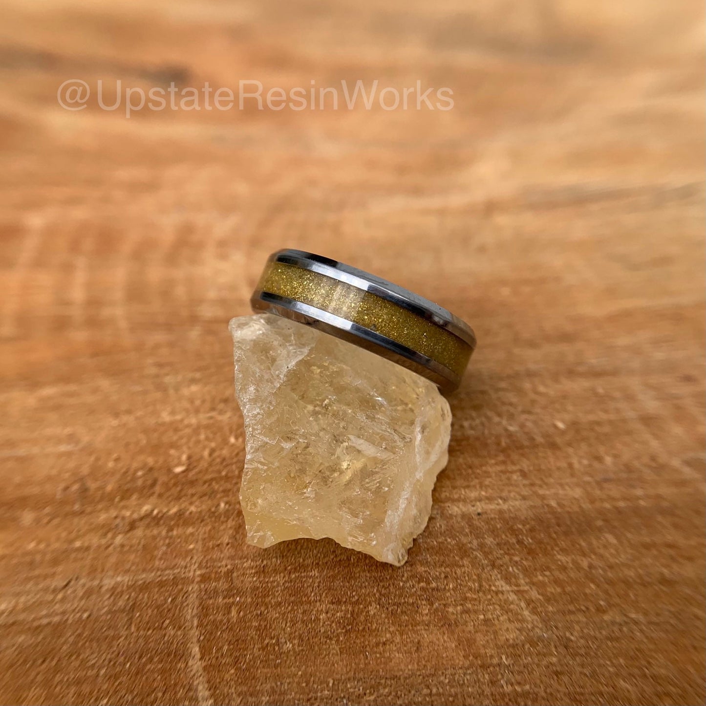 Genuine Citrine ring, Golden Citrine ring, Citrine ring, Tungsten