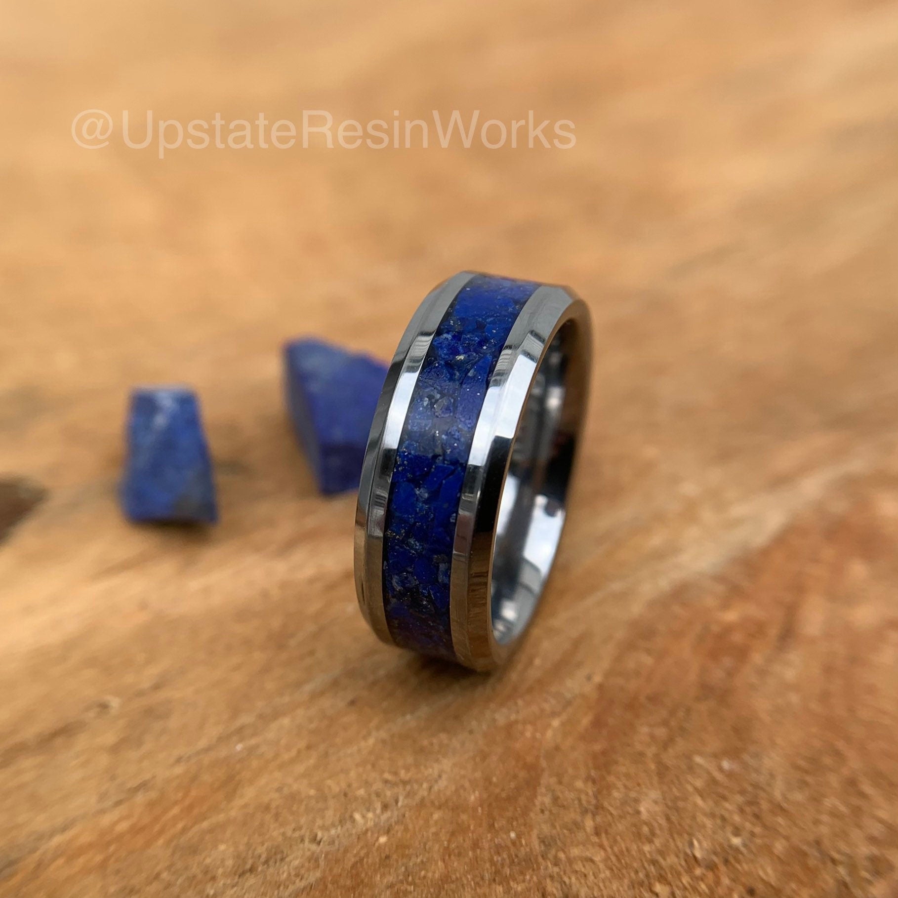 Genuine lapis Lazuli ring, lapis Lazuli band, blue Lapis ring, gemstone rings, mens lapis ring, womans ring, wedding ring, engagement ring