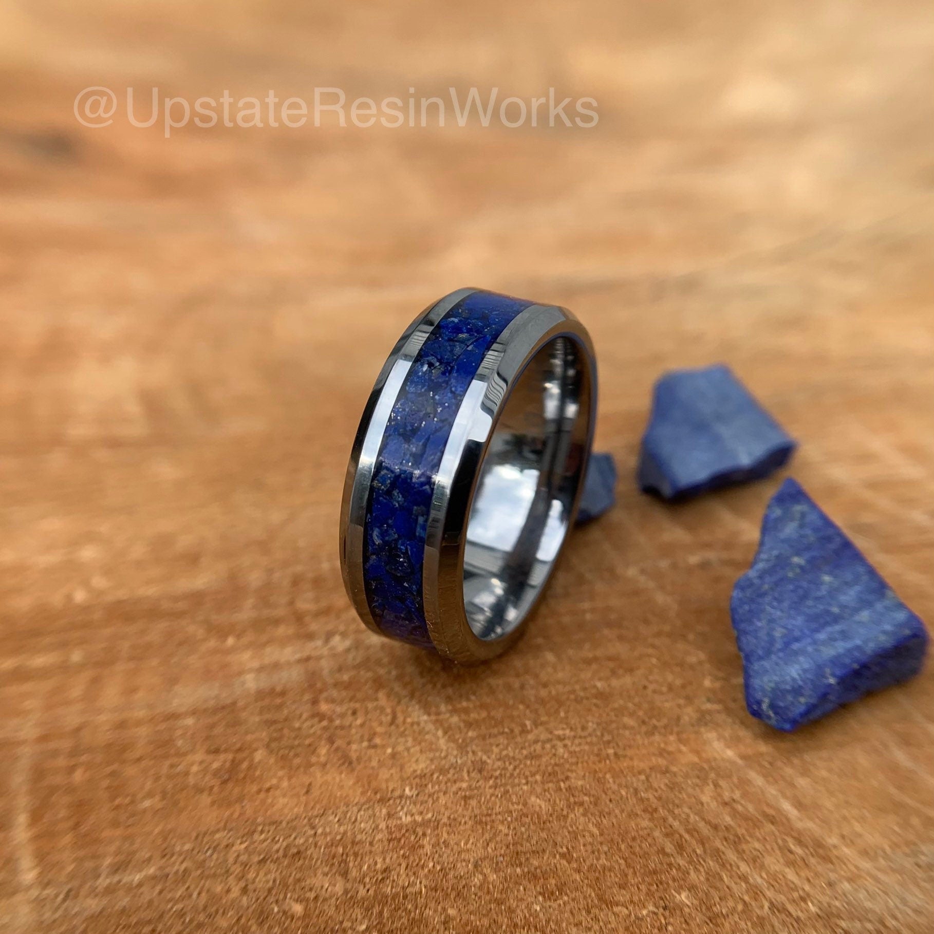 Genuine lapis Lazuli ring, lapis Lazuli band, blue Lapis ring, gemstone rings, mens lapis ring, womans ring, wedding ring, engagement ring