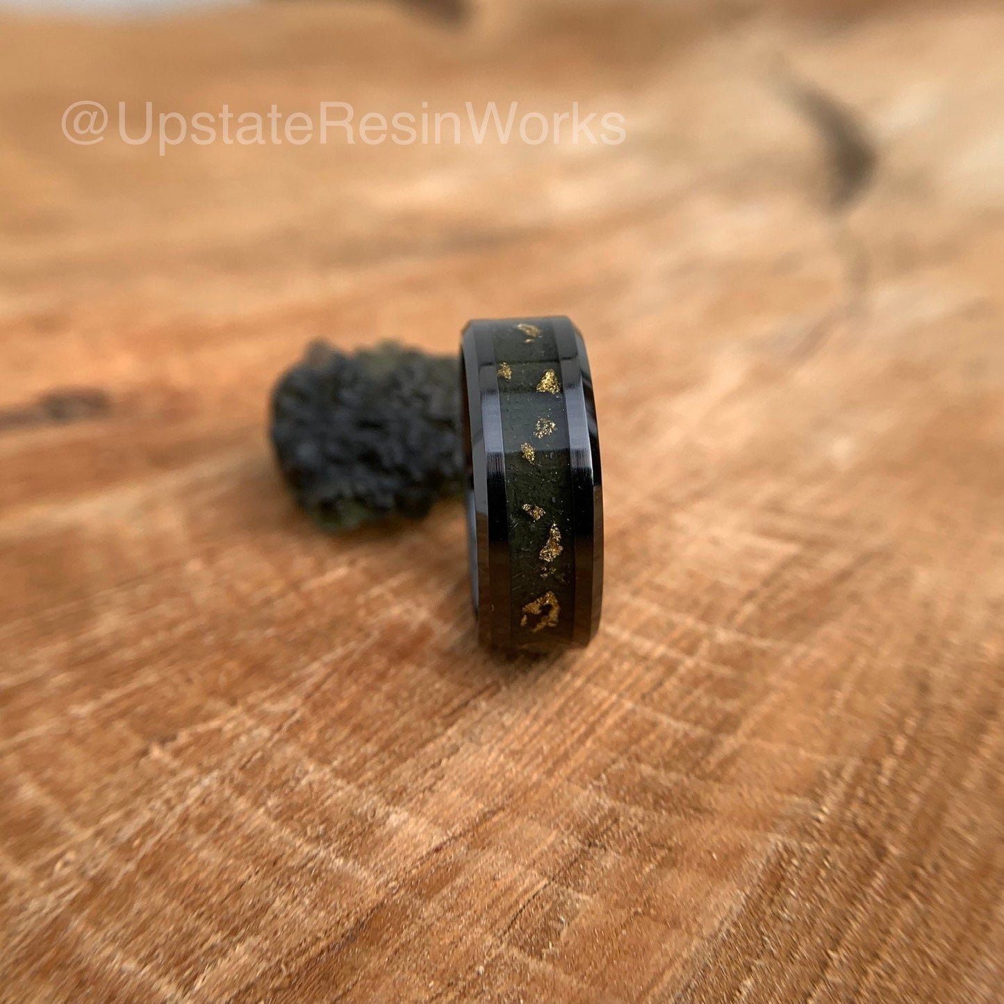 Real Moldavite ring, Tektite band, Moldavite with gold, gemstone rings, Moldavite vow renewal, wedding band, engagement ring, promise band