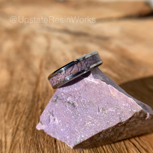 Purple jade ring, lavender jade ring, lilac jade ring, Turkish jade ring, turkiyenite ring, wedding ring, engagement ring, promise ring