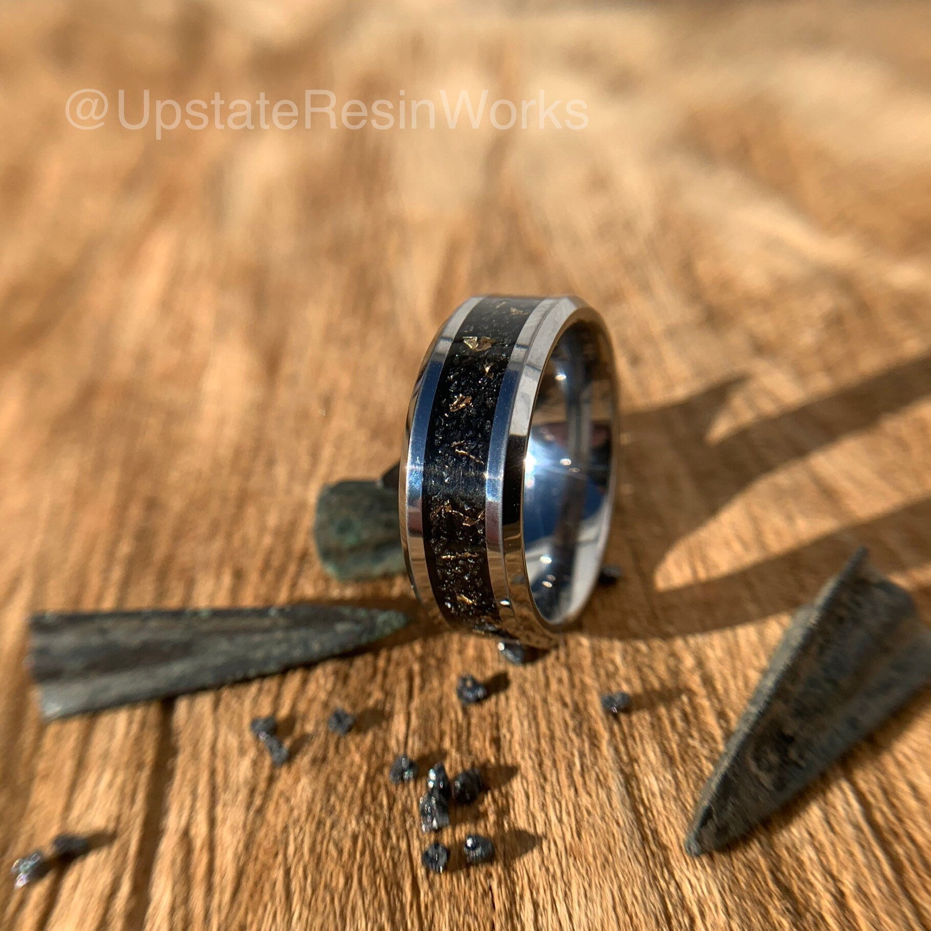 Genuine Black Diamond ring, Ancient Roman Bronze and Black Diamond ring, Mens Diamond ring, Womans Diamond ring, wedding ring, engagement