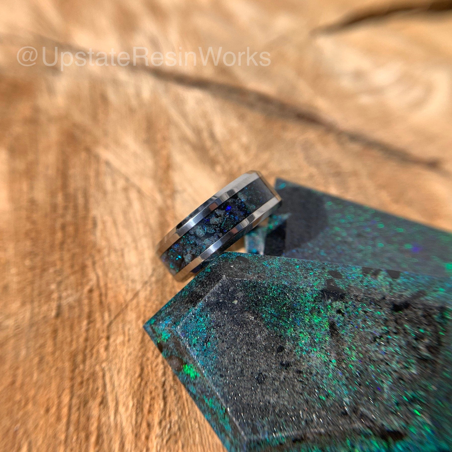 Real black matrix opal ring, opal ring, Andamooka opal, fairy opal, boulder opal, vow renewal, wedding ring, engagement ring, promise ring