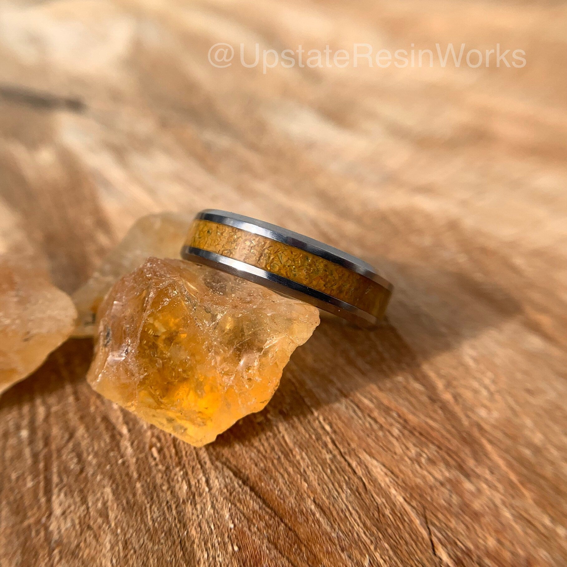 Citrine Stone Ring For Men Genuine Citrine Ring, Citrine Band