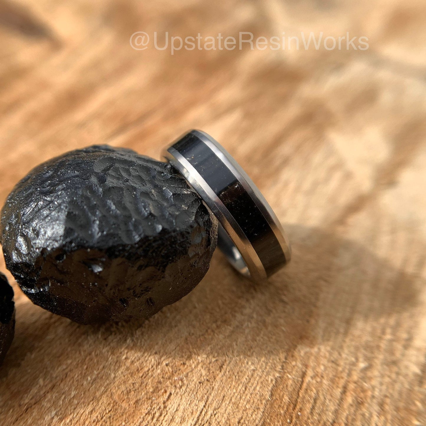 Real Billitonite band, Tektite band, Billitonite ring, batu satam band, meteorite, vow renewal, wedding band, engagement ring, promise band