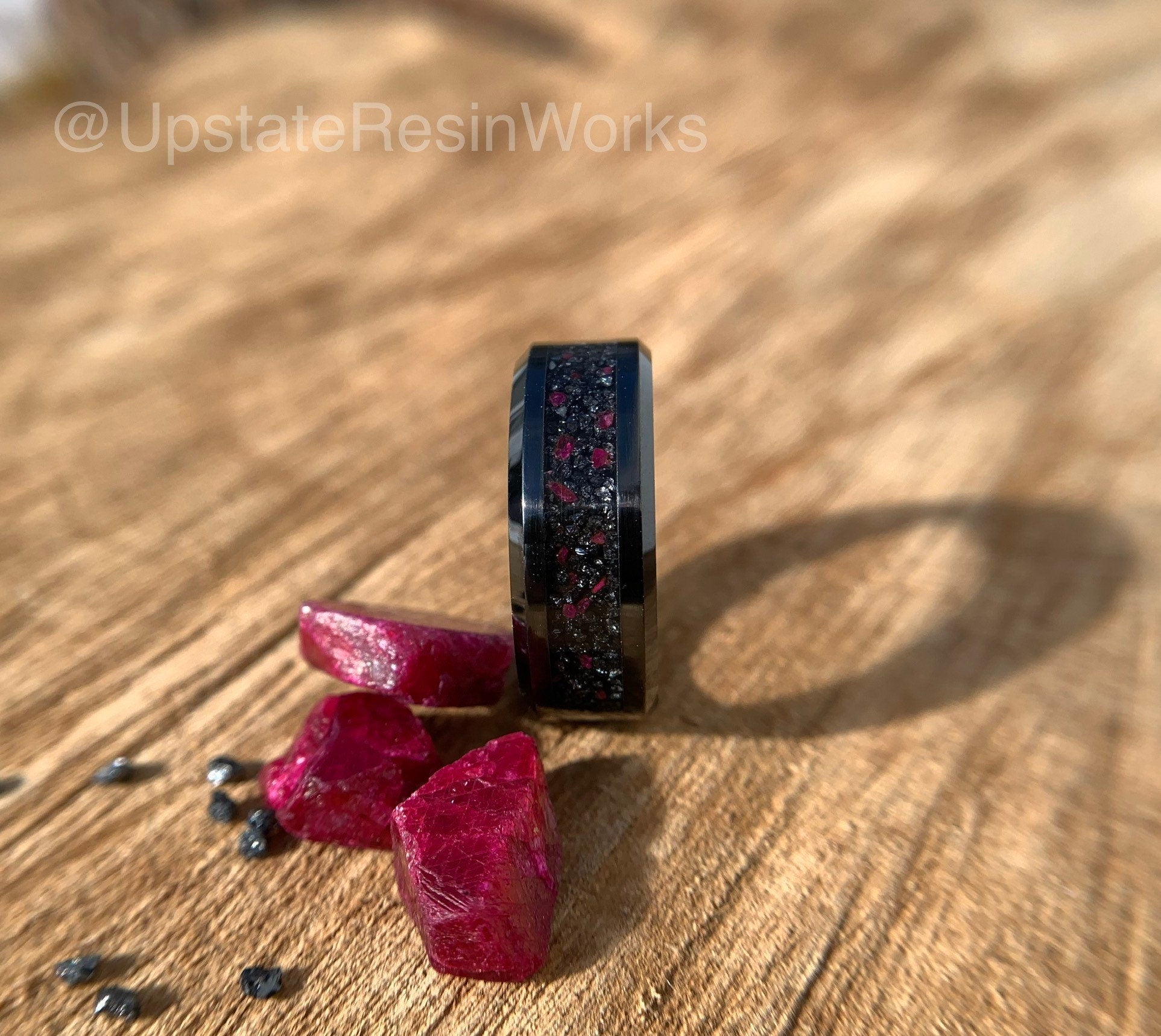 Black gold on sale ruby ring