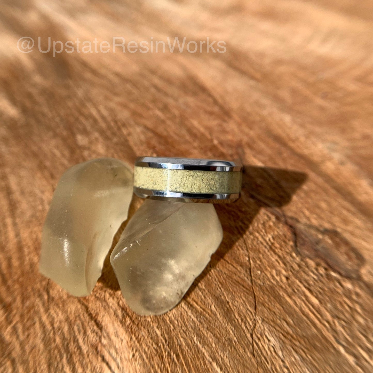 Real Libyan Desert Glass ring, desert glass band, tektite ring, Meteorite glass, vow renewal, wedding ring, engagement ring, promise ring