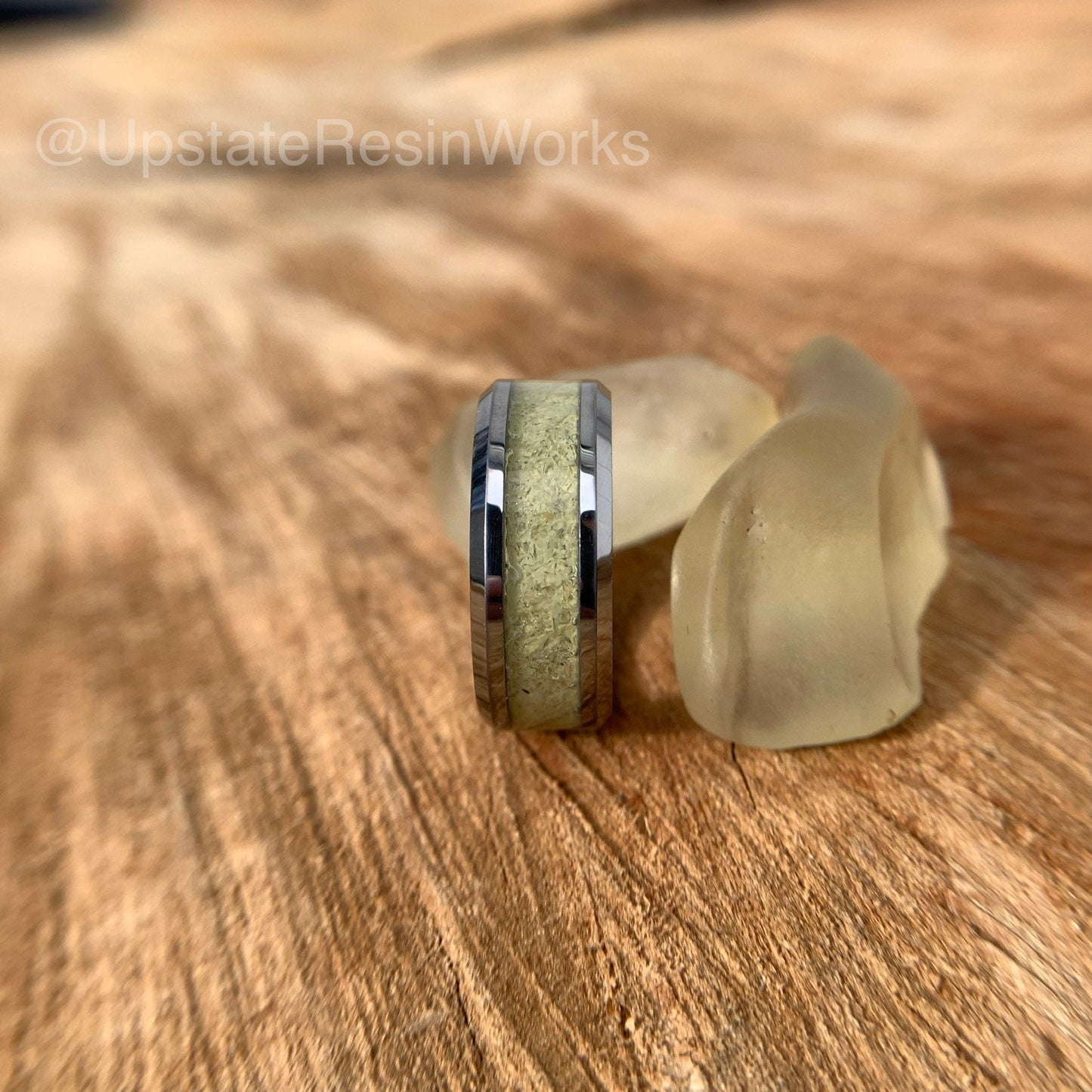 Real Libyan Desert Glass ring, desert glass band, tektite ring, Meteorite glass, vow renewal, wedding ring, engagement ring, promise ring