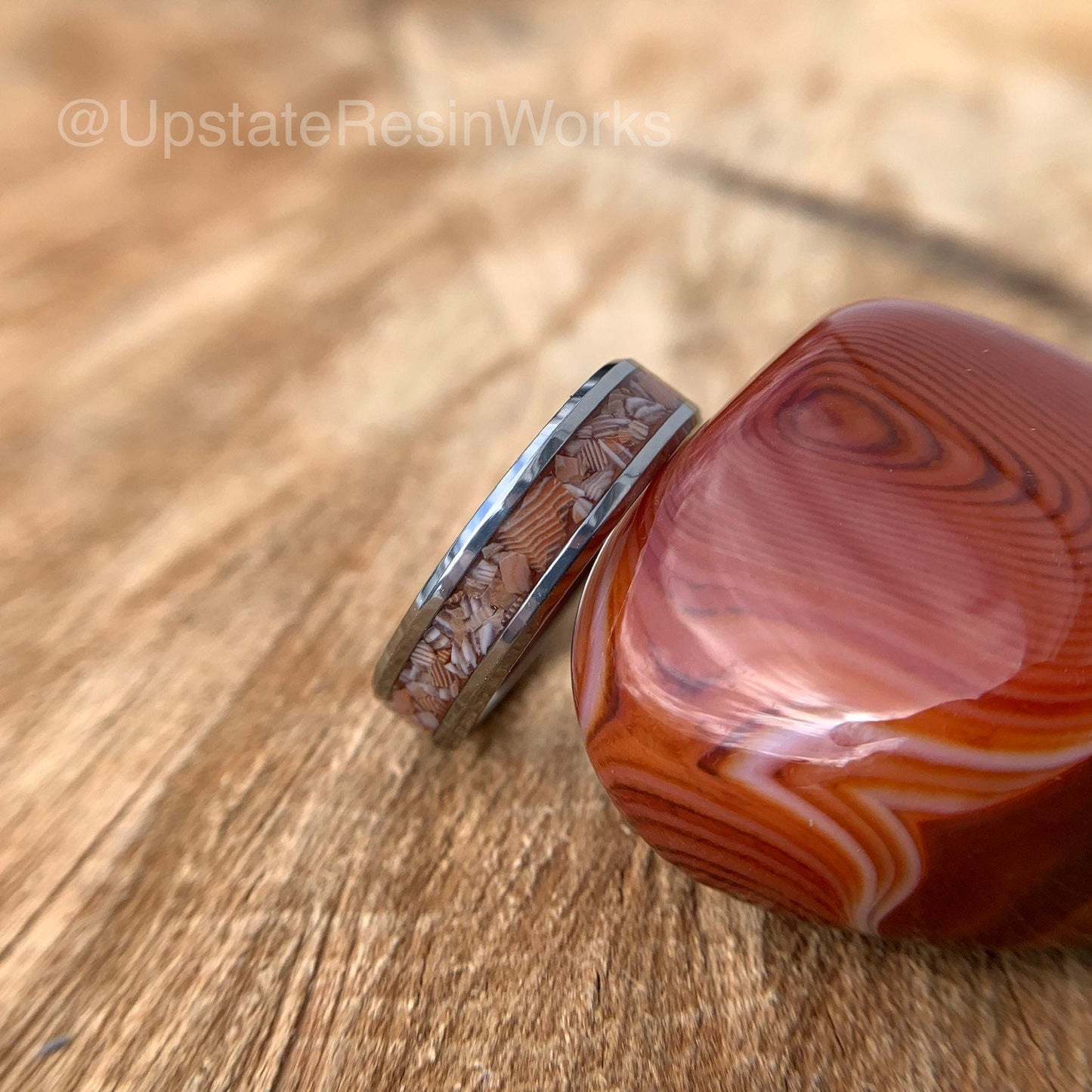 Real red agate band, red agate ring, red banded agate, mens ring, womans ring, vow renewal, wedding band, engagement ring, promise band