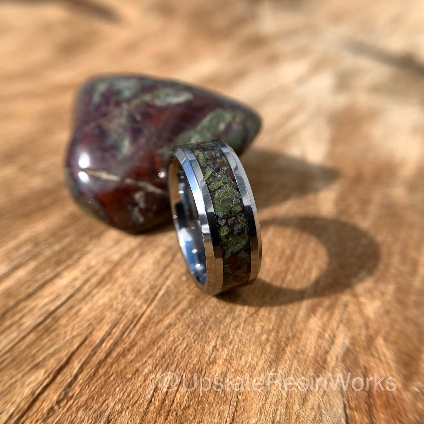 Genuine Dragon Blood ring, Dragon blood band, Dragon Blood stone, dragon blood stone, mens ring, womans ring, wedding ring, engagement ring