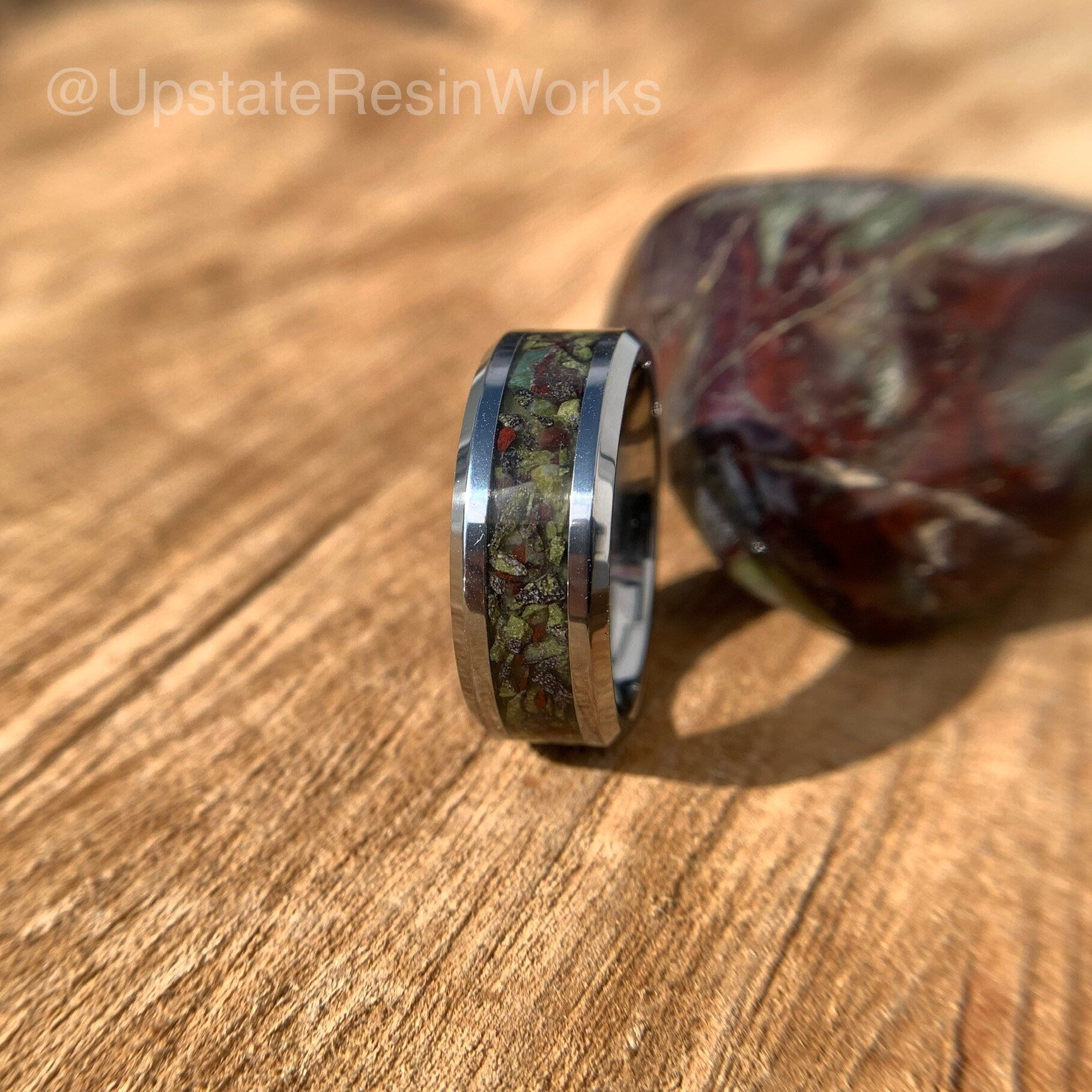 Genuine Dragon Blood ring, Dragon blood band, Dragon Blood stone, dragon blood stone, mens ring, womans ring, wedding ring, engagement ring