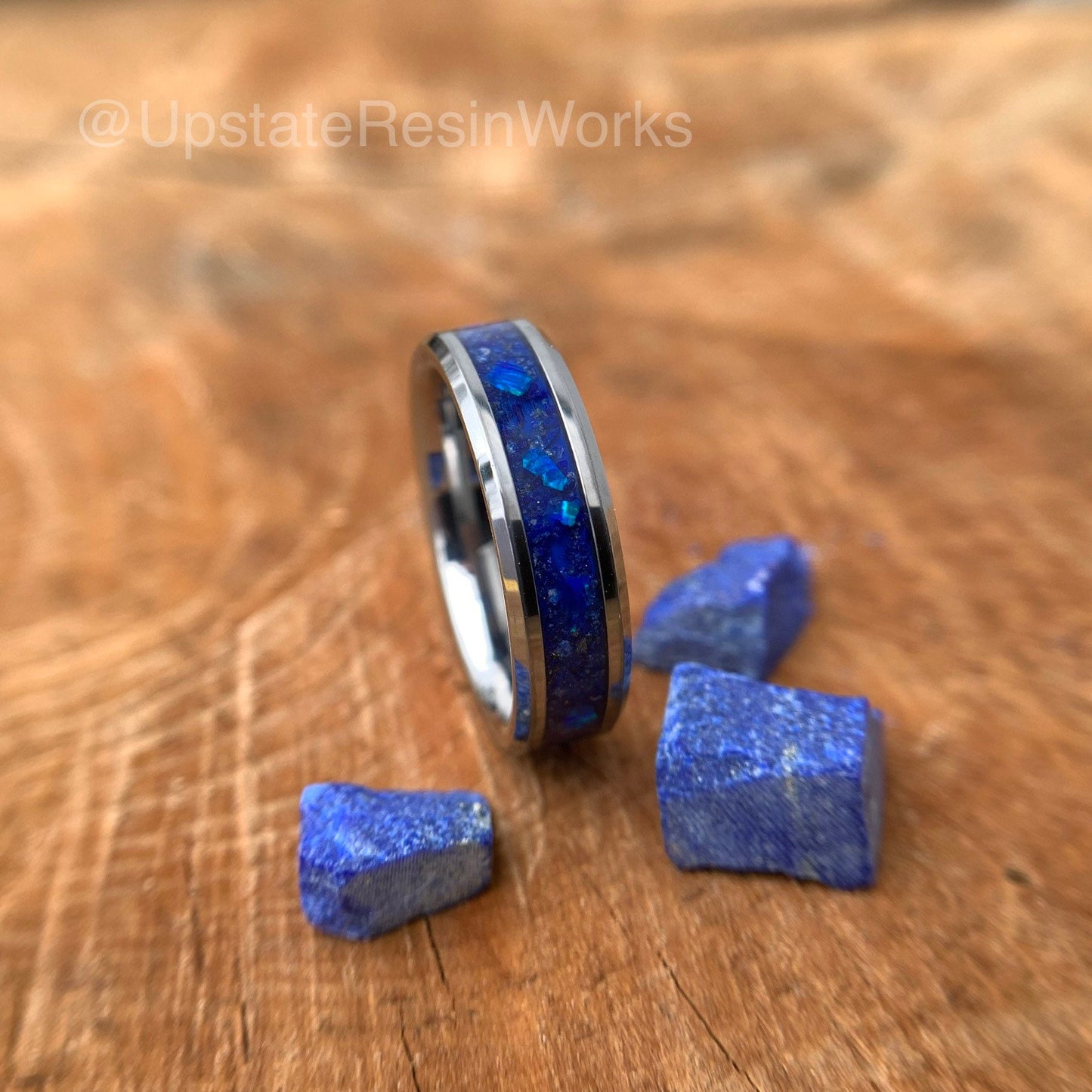 Genuine lapis Lazuli band and opal, lapis Lazuli and opal ring, blue Lapis ring, mens lapis ring, womans ring, wedding ring, engagement ring