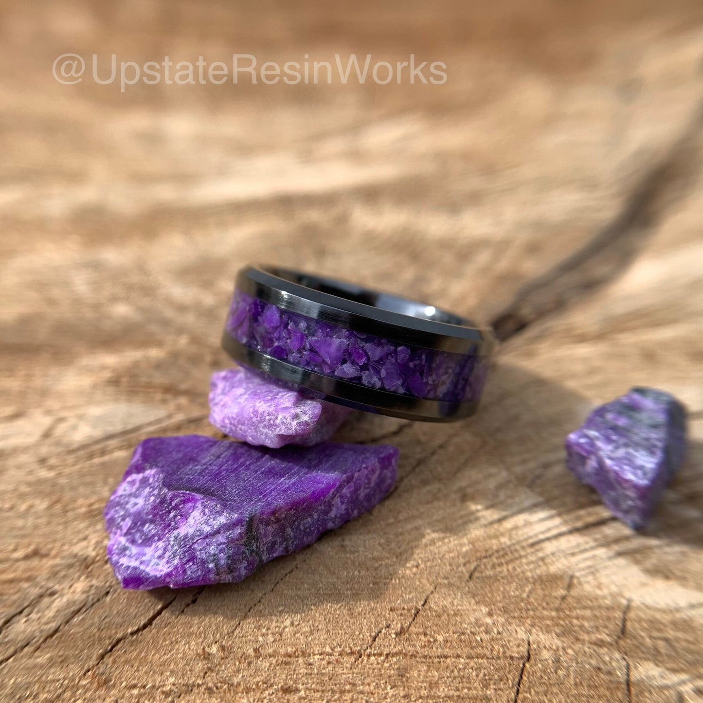 Real Sugilite Band, Sugilite Ring, Purple Sugilite band, for him, for her, vow renewal, wedding band, engagement band, promise band